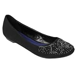 Madden Girl By Steve Madden Rhinestone Embellished Fabric Flats
