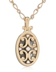 Monica Rich Kosann "Gate Lockets" Oval Diamond Gate Necklace