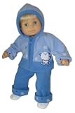 Blue Fleece Polar Bear Coat and Pants. Fits 15