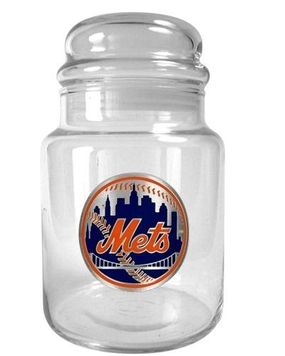 MLB New York Mets 31-Ounce Glass Candy Jar - Primary Logo