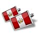 Cufflinks "Peru Flag" - Hand Made Cuff Links