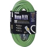 Prime Wire & Cable 50-Ft. 12/3 Neon Power Cord - Green, Model# NS512830