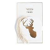 My Mind's Eye Holiday Tags, Stags, 10 Count with Twine