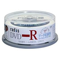 ラテ゛ィウス DVD-R 4.7GB PC用(25枚パック)ワイドプリンタブル RDR470-025-314