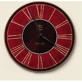 Tuscany red wood wall clock Tuscan Italy Home DECOR NEW