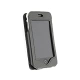Leather Case w/ Kick Stand for Apple iPhone, Black
