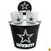 Dallas Cowboys NFL Metal Bucket, Frost Resist Pint Glass & Coaster Set