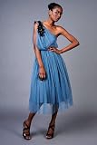 One Shoulder Embellished Toga Dresses by Tracy Reese