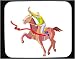 Decorated Mouse Pad with finish, jockey, horse, line, race, winner, victory