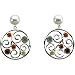 Sterling Silver and 14K Yellow Gold Freshwater Cultured Pearl and Multi-Color Gemstones Pendant