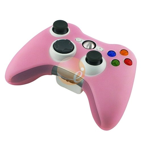 Pink Silicone Soft Skin Case for Microsoft Xbox 360 / Xbox 360 Slim Controller (2 Pack)