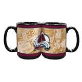 NHL Colorado Avalanche 15-Ounce Black Nostalgic Mug (2 Pack)