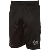 NHL Reebok San Jose Sharks Youth Black Mesh Shorts (Medium)