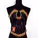 Floral Satin Halter Neck Top Strap Black One Size