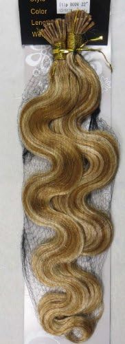 New 22" 26" Remy Body Wave Stick I-tip Human Hair Extensions 100grams 100s More Colors (22" Body Wave 100gr, #12/613 Mixed Blonde)