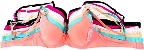 MaMia Women's 6 Basic Bras Lot Solid Neon Colors-32B
