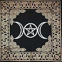 Altar Tarot Cloth: Triple Goddess With Pentagram