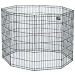 Black E-Coat Pet Exercise Pen - 48in