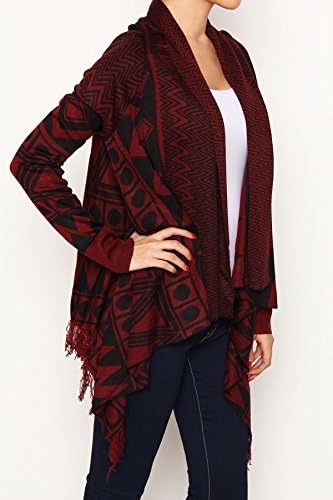 Aris Navajo Drape Blanket Aztec Tribal Cardigan Sweater (Medium (USA 6-8), Bu...
