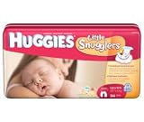 Huggies Little Snugglers Newborn Baby Diapers, Case/216 (6 bags of 36)