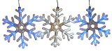 Good Tidings 3091986 LED Christmas Snowflake Lights White and Blue with Controller