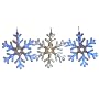 Good Tidings 3091986 LED Christmas Snowflake Lights White and Blue with Controller