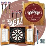 Mississippi State University Dart Cabinet w/ Darts and Board
