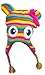 BWH Adult/Teen Knit Cartoon Animal Ear Flap Hat (One Size) - Striped Character
