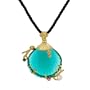 Tagliamonte - 14k Yellow Gold Blue Green Seashell, Freshwater Cultured Pearl and Tourmaline Pendant, 18''