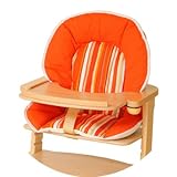 Geuther(ゴイター) ハイチェア　専用クッション FAMILY ボーダー(オレンジ)