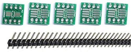 5-Pack SO8 MSOP8 SOIC8 TSSOP8 SOP8 turn DIP8 IC adapter Socket Adapter plate PCB PB-FREE with Pin Header