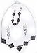 Jewelry : Necklace Earring Set with Bracelet Sterling Silver and Garnet Gemstones Indian Jewelry (gnklcs316)