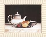 IMAGE OF Cherry & Pears HIGH QUALITY CANVAS Print With Light Added BRUSHSTROKES Alexander Sheversky 20x16