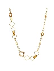 18kt Yellow Gold Diamond Pave Chain Necklace Ethnic Style Jewelry