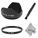 58MM Tulip Flower Lens Hood For CANON T1I XTI XSI XS T2I 50D 500D 450D 550D 400D + 58mm UV Filter + Cleaning Pen + 1 Ultra Fine GOJA Microfiber Cleaning Cloth
