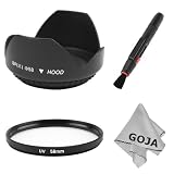 58MM Tulip Flower Lens Hood For CANON T1I XTI XSI XS T2I 50D 500D 450D 550D 400D + 58mm UV Filter + Cleaning Pen + 1 Ultra Fine GOJA Microfiber Cleaning Cloth