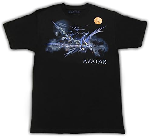 The Avatar Navi Jake Flying Adult Black T-shirt Tee (X-Large)