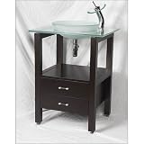Contemporary Modern Bathroom Vanity Set with Sink, Cabinet, and Faucet CBV9012