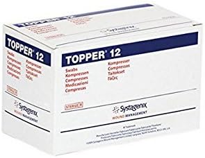 Topper 12 Sterile Swabs, 6 Ply, 70 Pouches, 2 Swabs Per Pouch, 10cm x 10cm by Topper 12