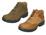 Twisted X Boots Men's Work Lace Shoes, Western Boot Flair, Medium or Dark Brown, Steel Toe
