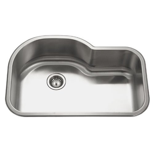 Houzer MH-3200-1 Medallion 32-1/2-by-21-Inch Offset Single Bowl Undermount Kitchen Sink