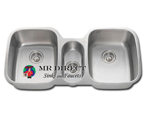 Undermount Stainless Steel Triple Bowl Kitchen Sink