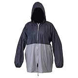 All WeatherTM Blue/Grey Rain Jacket with Pouch