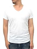 (ヘインズ) Hanes 吸汗速乾 ビズ魂 パック入り 2枚組み Vネック 半袖 Tシャツ メンズ L ホワイト