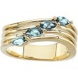 18K Yellow Gold Aquamarine Ring