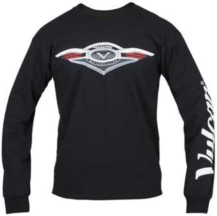 Kawasaki Vulcan Crest Long Sleeve T-Shirt - Black - Size Medium