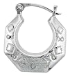 Sterling Silver High Polished Small Egyptian Symbols Earrings