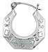 Sterling Silver High Polished Small Egyptian Symbols Earrings
