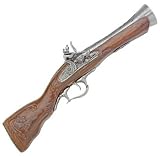 1700s Flintlock Blunderbuss Pistol - Detailed Replica of Classic Gun Used by Pirates and Highwaymen