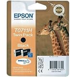 Epson T0711 High Capacity Twinpack 11.1ml x 2 - Color: Black